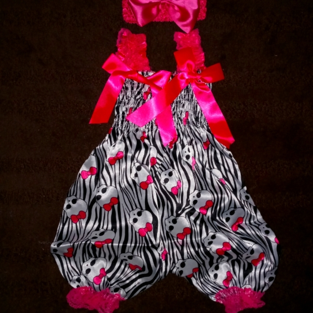 Romper with matching headband 3-6 mo